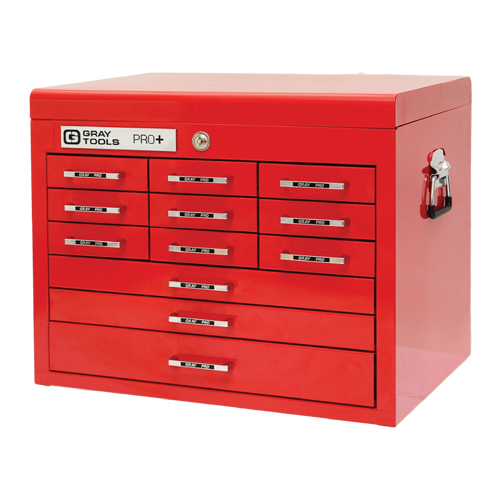 Gray Tools 93120 PRO+ Series Top Chest, 26" W, 12 Drawers, Red
