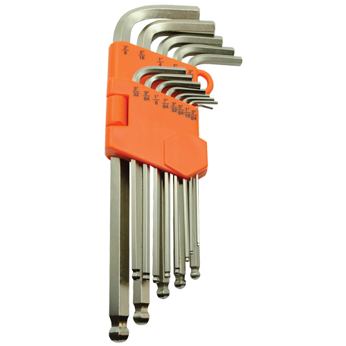 Dynamic Tools D043201 Ball End Hex Key Set, 13 Pcs., Imperial