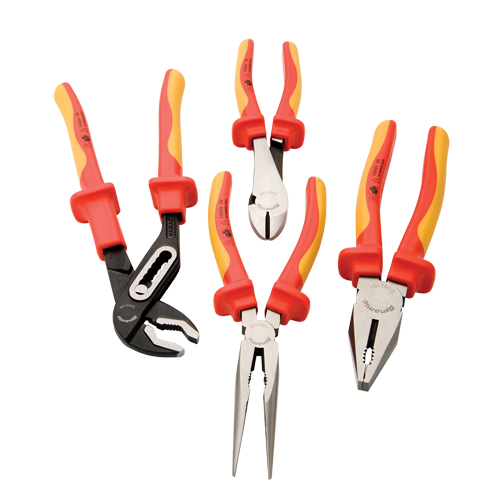 Dynamic Tools D055210 Jeu de pinces avec manches isol&eacute;s