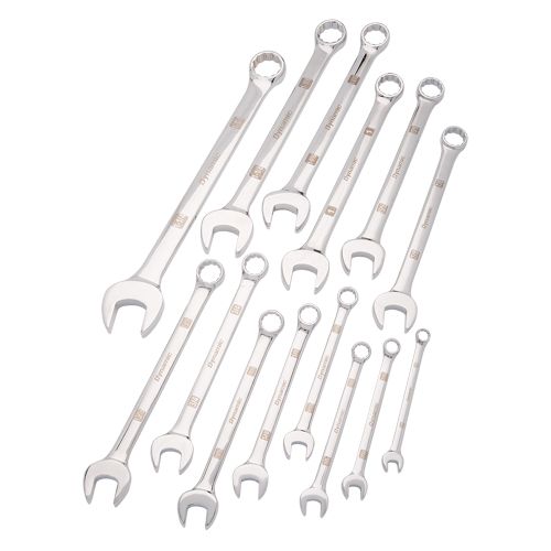 Dynamic Tools D074201 Wrench Set, Combination, 14 Pieces, Imperial