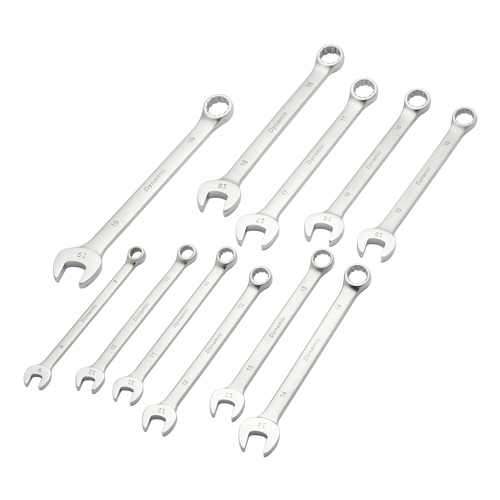Dynamic Tools D074224 Wrench Set, Combination, 11 Pieces, Metric