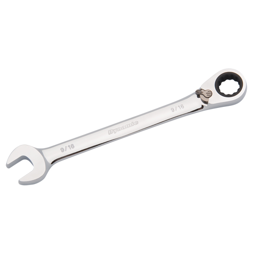 Dynamic Tools D076020 Reversible Combination Ratcheting Wrench, 12 Point, 5/8", Chrome Finish