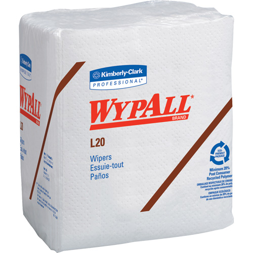 Kimberly-Clark 47022 WypAll&reg; L20 Single-Use Towels, All-Purpose, 12-1/2" L x 12" W