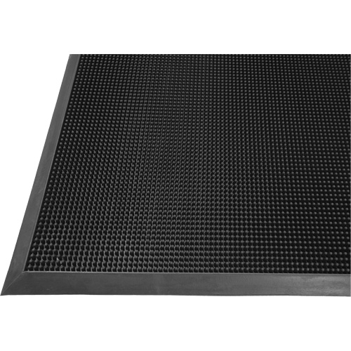 Edgewood Matting GFM223239 Gritstop Fingermat Matting, Rubber, Scraper Type, Textured Pattern, 2-2/3" x 3-3/4", Black