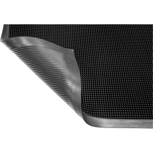 Edgewood Matting GFM223239 Gritstop Fingermat Matting, Rubber, Scraper Type, Textured Pattern, 2-2/3" x 3-3/4", Black