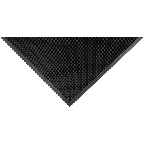 Edgewood Matting GFM223239 Gritstop Fingermat Matting, Rubber, Scraper Type, Textured Pattern, 2-2/3" x 3-3/4", Black