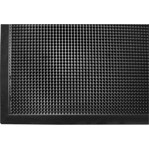 Edgewood Matting GFM223239 Gritstop Fingermat Matting, Rubber, Scraper Type, Textured Pattern, 2-2/3" x 3-3/4", Black