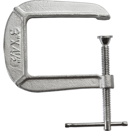 Bessey CM34DR Light-Duty C-Clamp, 3" (76 mm) Capacity, 4-1/2" (114 mm) Throat Depth