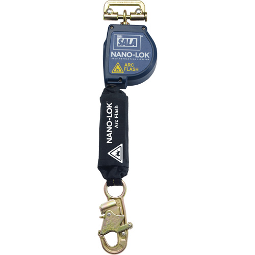 3M DBI Sala Protection Contre Les Chutes 3101541 Cordage de s&eacute;curit&eacute; autor&eacute;tractable r&eacute;sistant &agrave; l'arc &eacute;lectrique Nano-Lok, 8', Sangles, Pivotant