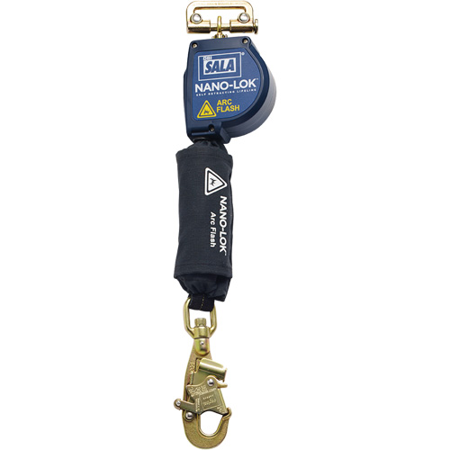 3M DBI Sala Protection Contre Les Chutes 3101542 Cordage de s&eacute;curit&eacute; autor&eacute;tractable r&eacute;sistant &agrave; l'arc &eacute;lectrique Nano-Lok, 8', Sangles, Pivotant