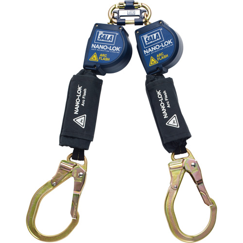 3M DBI Sala Fall Protection 3101552 Nano-Lok Arc Flash Self-Retracting Lifeline, 8', Web, Swivel