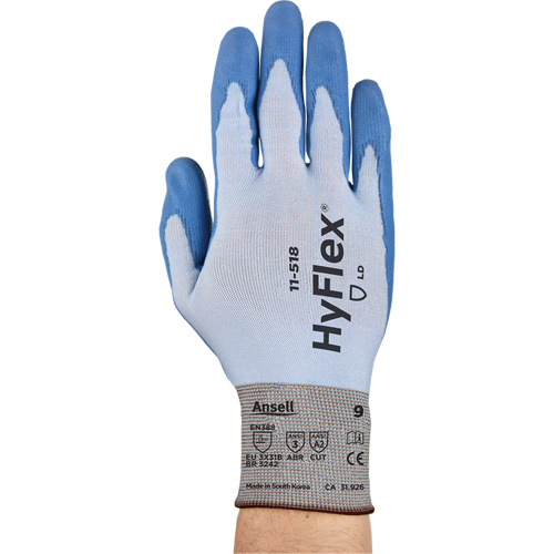 Ansell 11518080 HyFlex &reg; 11-518 Gloves, 8/Medium, 18 Gauge, Polyurethane Coated, ASTM ANSI Level A2/EN 388 Level B