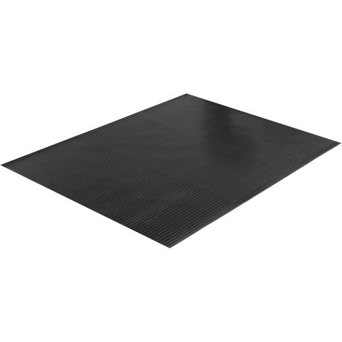 Edgewood Matting WRS220400 Wide Rib Matting, Runner, 4' x 75' x 1/8", Black