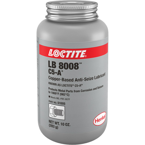Loctite 234200 Copper Based Anti-Seize Lubricant, 10 oz., Brush Top Can, 1800°F (982°C) Max Temp.