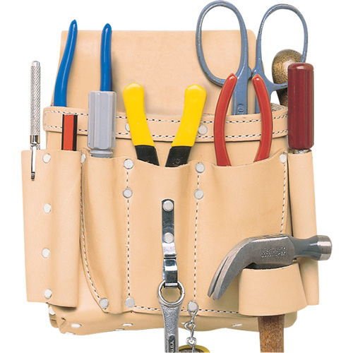Kuny's EL-521 Electrician's Tool Belt, Multiple Tool Holder, Leather, 8 Pockets