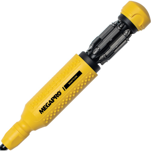 Megapro 151SL44 Original SHAFTLOK 15-in-1 Multi-Bit Screwdriver, 8-37/50" L, Textured Handle