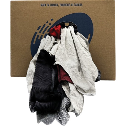 Rotex RF012-C20 Western Wiper Rags Box, Fleece, Mix Colours, 20 lbs.