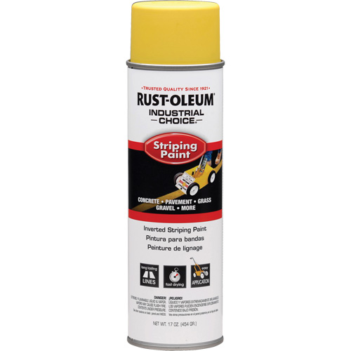 Rust-Oleum 1648838V Industrial Choice&reg; S1600 System Inverted Striping Spray Paint, Yellow, 18 oz., Aerosol Can