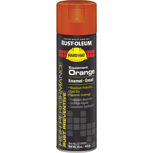 Rust-Oleum V2156838 V2100 System Enamel Spray Paint, Equipment Orange, Gloss, 15 oz., Aerosol Can