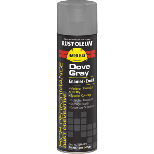 Rust-Oleum V2184838 Peinture-&eacute;mail en a&eacute;rosol syst&egrave;me V2100, Gris tourterelle, Brillant, 15 oz, Canette a&eacute;rosol