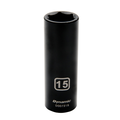 Dynamic Tools D007218 Metric Socket, Impact, 18 mm, 3/8" Drive, 6 Points, Deep