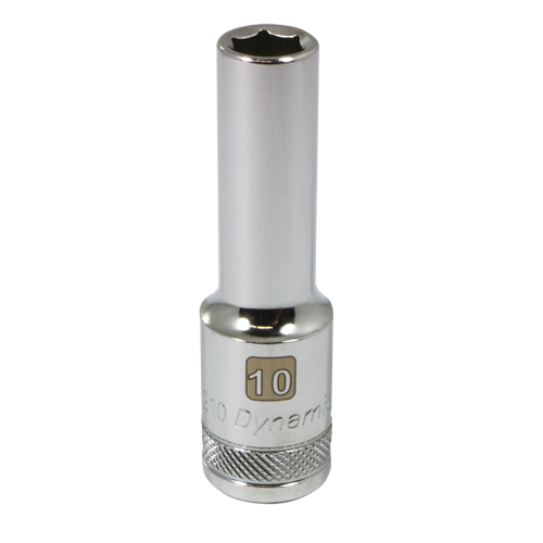 Dynamic Tools D016210 Metric Socket, 10 mm, 1/2" Drive, 6 Points, Deep
