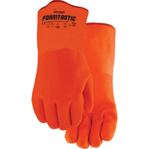 Watson Gloves 9341 Foamtastic Gloves, One Size, PVC Coating, Foam Shell