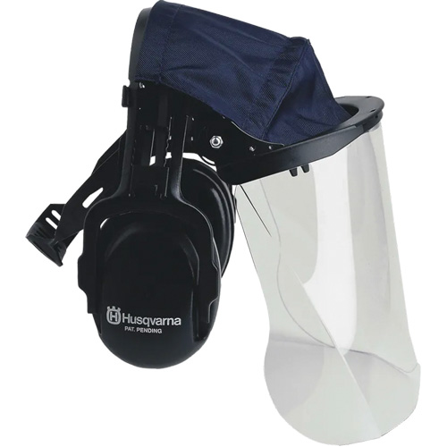 Husqvarna 505665348 Plexiglas Safety Visor with Earmuffs, Headband, 25 NRR dB