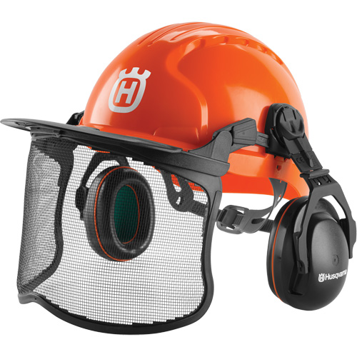Husqvarna 592752603 Pro Forest Hard Hat with Earmuffs, 12" W x 9-1/4" H