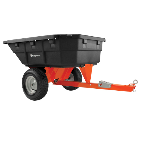 Husqvarna 584401901 Poly Swivel Utility Dump Cart, Plastic, 12.5 cu.ft. Capacity