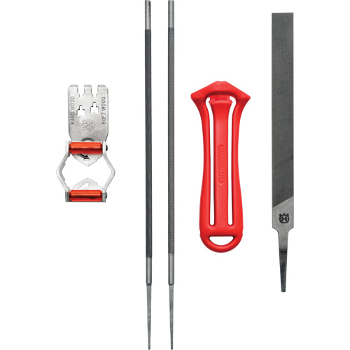 Husqvarna 586933403 Trousse de limes d'affûtage pour scie &agrave; chaîne, Plat/Ronde