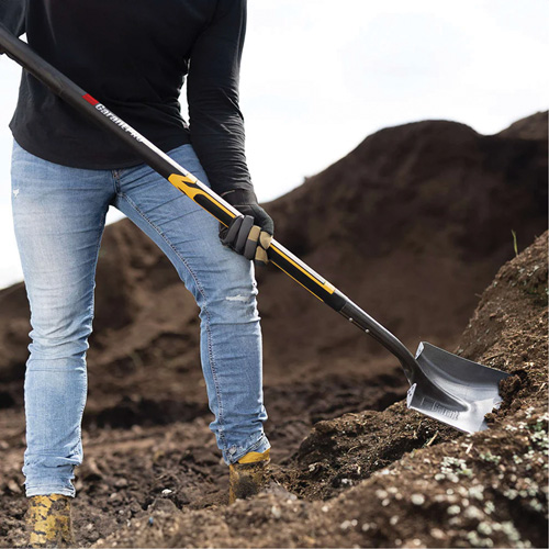 Garant GPHS2L Pro Square Point Shovel, Fibreglass, Tempered Steel Blade, Straight Handle, 48" Long