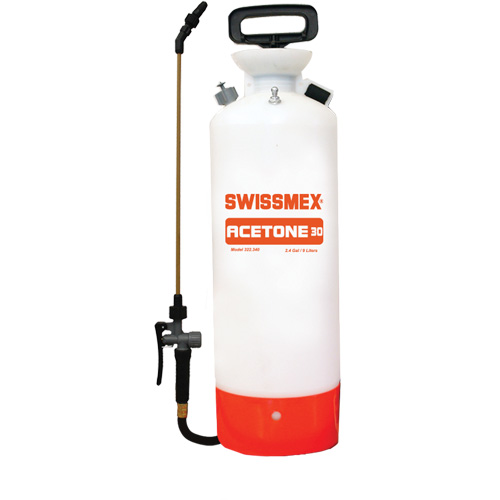 Swissmex 322310 Acetone Handheld Sprayer, 2.4 gal. (1.9L), Polyethylene, 20" Wand