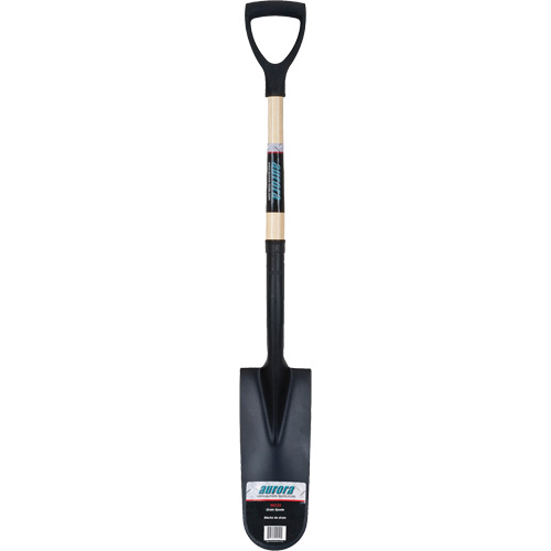 Aurora Tools NN239 Heavy-Duty Drain Spade, Carbon Steel, 16" x 6" Blade, 29" L, D-Grip Handle