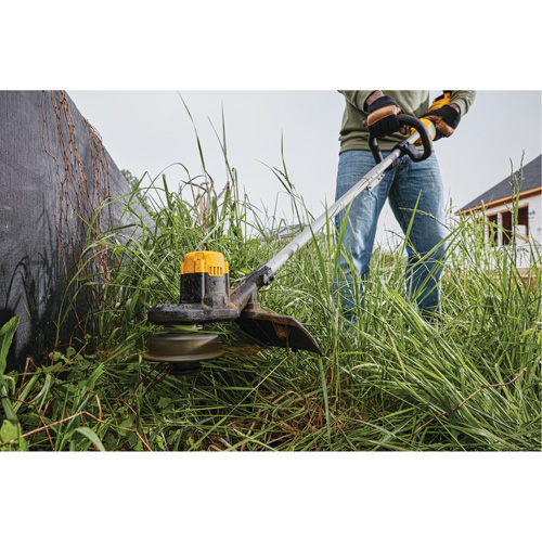 Mower style string shop trimmers