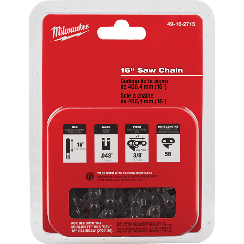 Milwaukee 49-16-2715 Replacement 16" Saw Chain