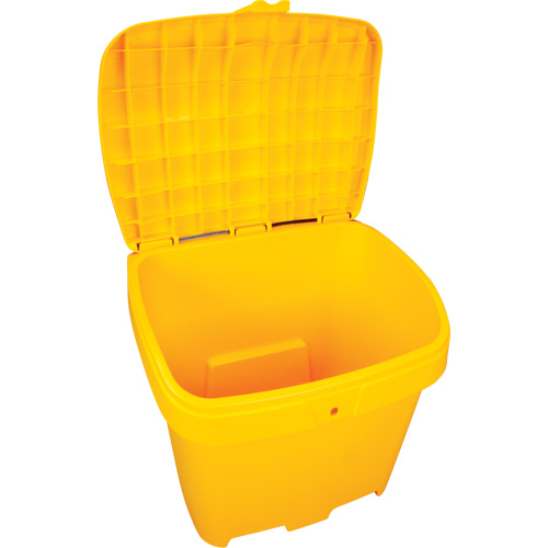 RMP Maintenance Products NO614 Salt & Sand Storage Bins, With Hasp, 21" x 27" x 26", 4.24 cu. ft., Yellow