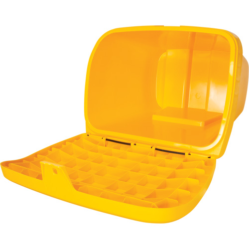 RMP Maintenance Products NO614 Salt & Sand Storage Bins, With Hasp, 21" x 27" x 26", 4.24 cu. ft., Yellow