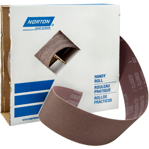 Norton 66261126289 Metalite&reg; Sanding Roll, Aluminum Oxide, 2" W x 150' L, P600-J Grit