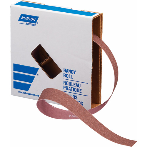 Norton 66261126266 Rouleau de toile abrasive Metalite, Oxyde d'aluminium, 1" la x 45 m lo, Grain 600