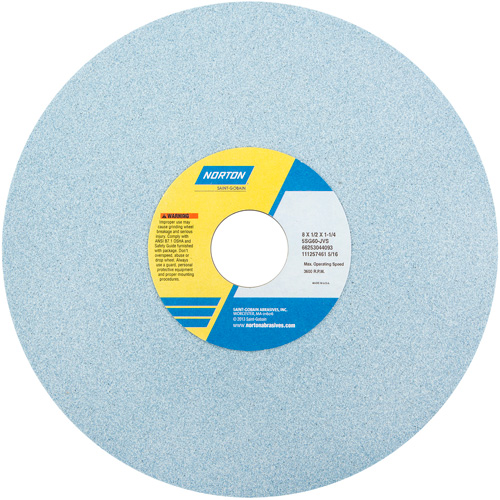 Norton 66253044090 Meule d'outillage, C&eacute;ramique, 8" x 1/2"