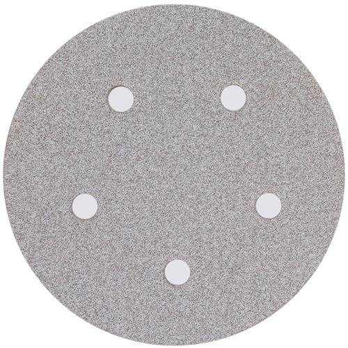 NORTON Paper Hook & Loop Vacuum Discs, 5" Dia., 220 Grit, Aluminum Oxide, BWeight NR696