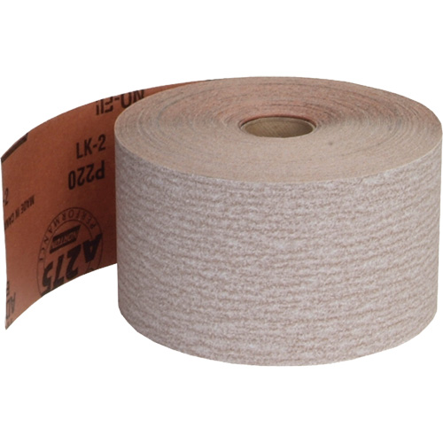 Norton 66261131686 Abrasive No-Fil PSA Paper Roll, Aluminum Oxide, 2-3/4" W x 135' L, 220 Grit