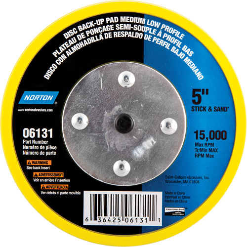 Norton 63642506131 Tampons de support pour Disques PSA & disques &agrave; crochets et &agrave; boucles en papier