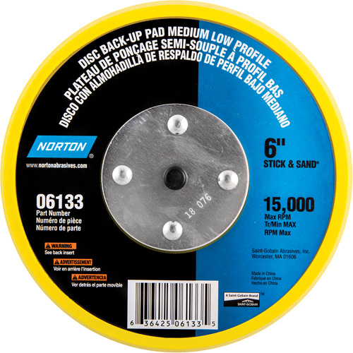 Norton 63642506133 Tampons de support pour Disques PSA & disques &agrave; crochets et &agrave; boucles en papier