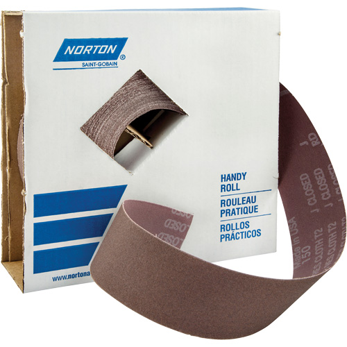 Norton 66261126282 Rouleaux pour l'atelier Metalite K225, Oxyde d'aluminium, 1-1/2" la x 150' lo, Grain 240