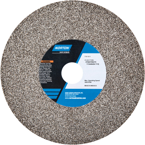 Norton 07660788275 Bench Grinding Wheels - Gemini, 7" x 1", 1" Arbor, Aluminum Oxide