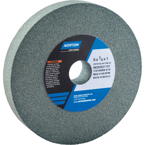 Norton 66252837191 Meules pour rectifieuses d'&eacute;tabli - Meules Gemini, 6" x 3/4", Arbre de 1"