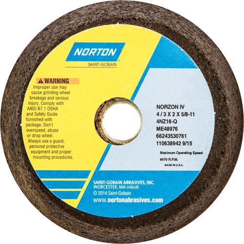 Norton 66243530761 Norzon Plus&reg; Non-Reinforced Portable Snagging Cups