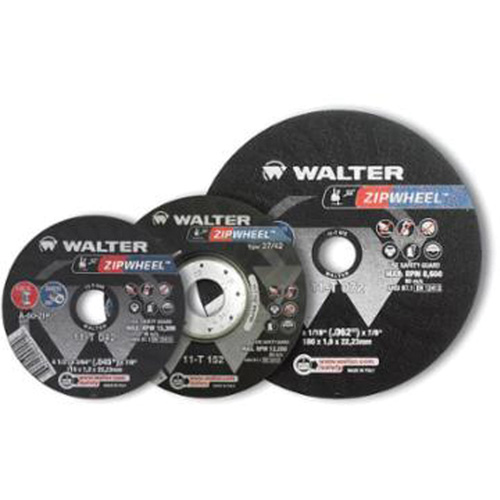 Walter Surface Technologies 11T172 Zipcut High Performing Cut-Off Wheel, 7" x 1/16", 7/8" Arbor, Type 27, Aluminum Oxide, 8600 RPM